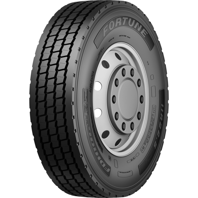 tire three-quarter view