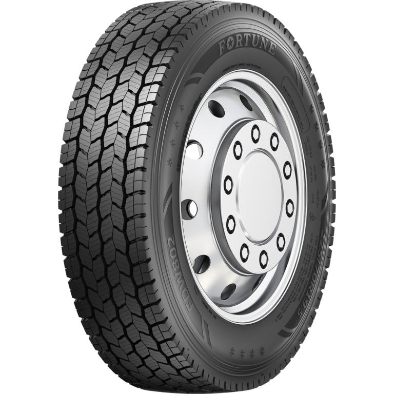 tire three-quarter view