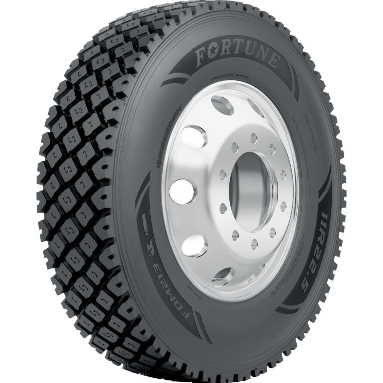 tire three-quarter view